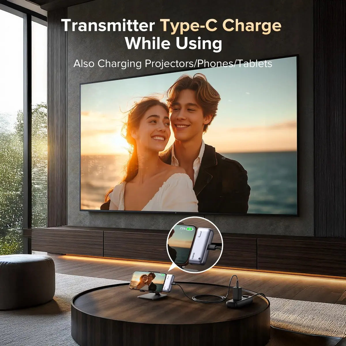 Llano S850 Type-C Wireless HDMI 4K Transmitter & Receiver, 50M, Plug & Play