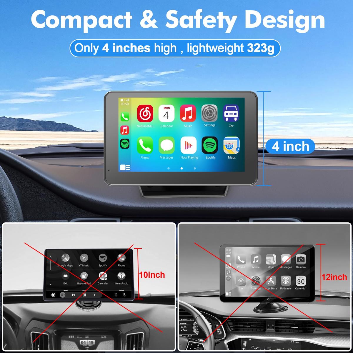 【PASLDA】2026 Upgraded Wireless CarPlay Screen for Andriod & Iphone : The Ultimate Portable Car Play Adapter for Seamless In-Car Entertainment